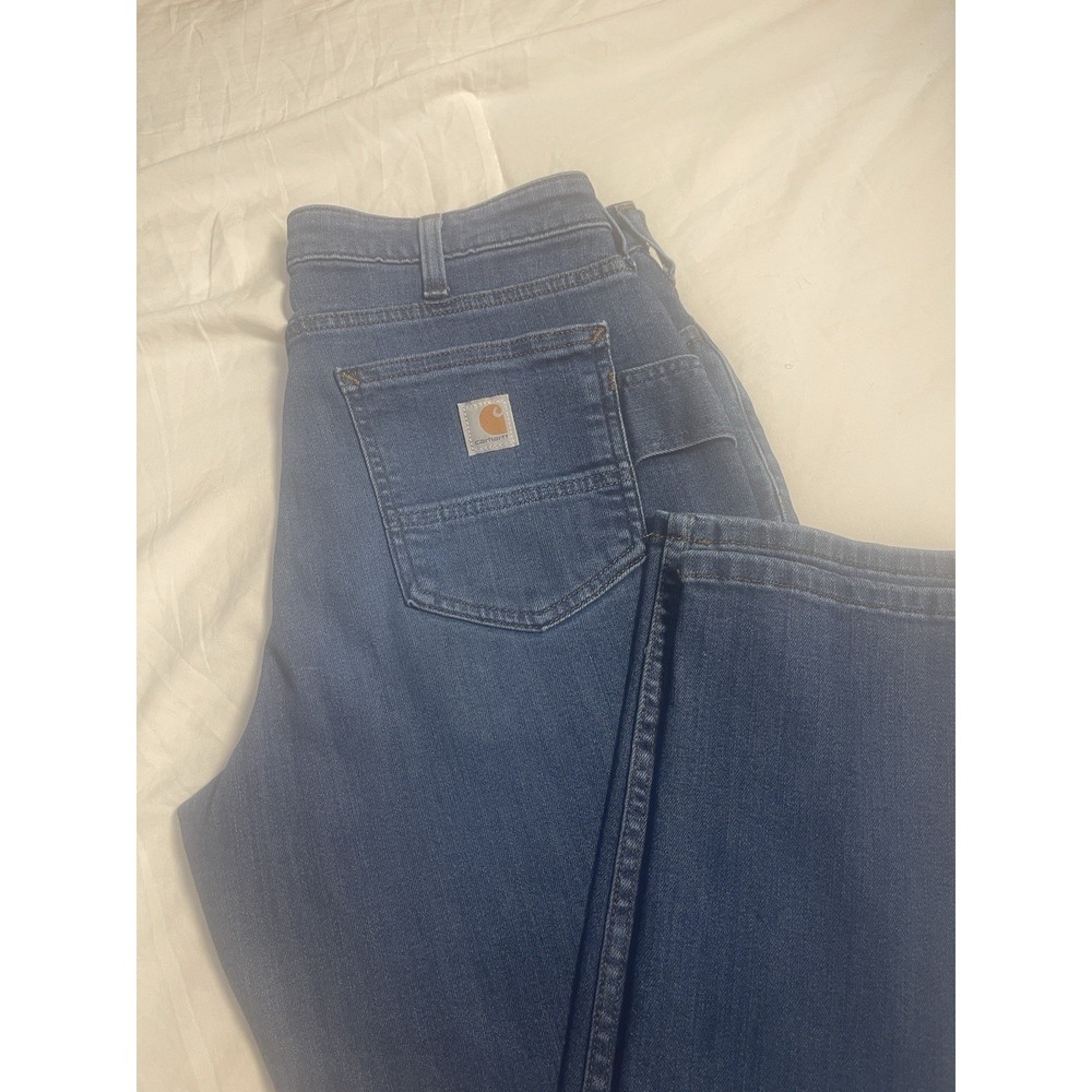 Carhartt Jeans Womens 10x30 Relaxed Fit Straight Leg Denim Workwear Pants